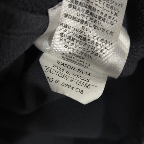 Spyder Jacket Mens S Gray Bandit Half Zip Logo Long Sleeve Fleece Pullover - Picture 12 of 13